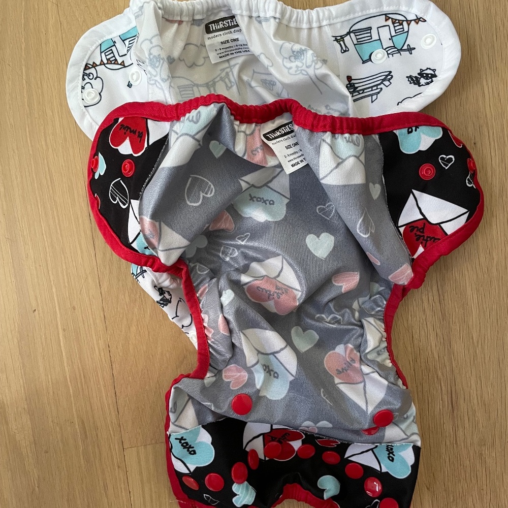 Thirsties cloth diaper cover with snaps